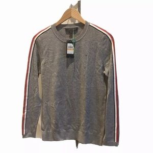 NWT Tommy Hilfiger Sparkle Stripe Sweater Gray S